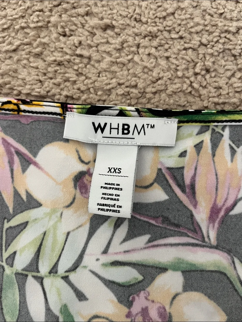 WHBM Tropical Cowl-Neck Camisole